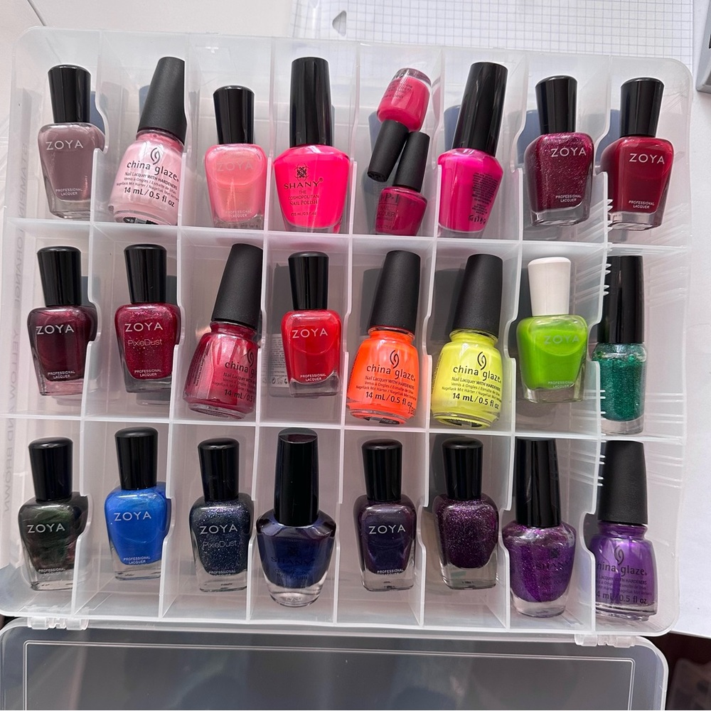 Lot 1 - 42 assorted nail polishes Zoya Shany China Glaze and others